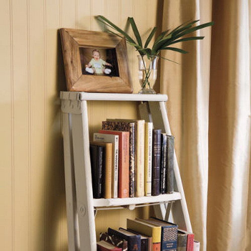 The-House-Face-for-Unique-Rack-Ideas-from-Wooden-Ladders-Bookcase