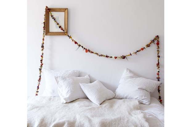 parete del letto festone di foglie