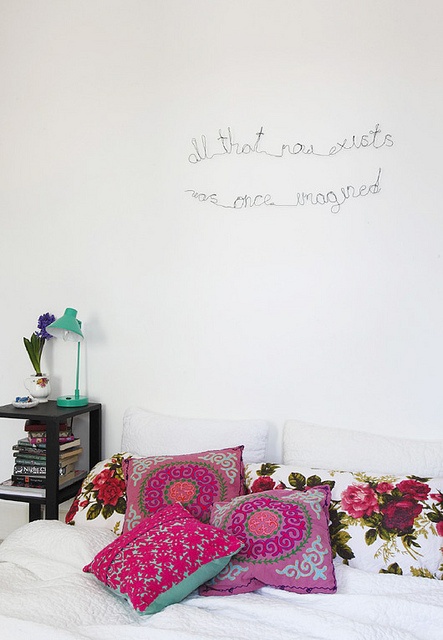 parete del letto scritte decorative