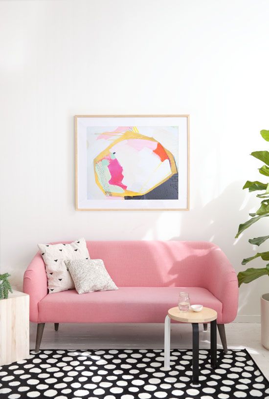 decorare casa con i pois divano