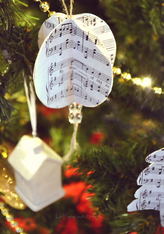 addobbi natalizi con note musicali pallina 3D