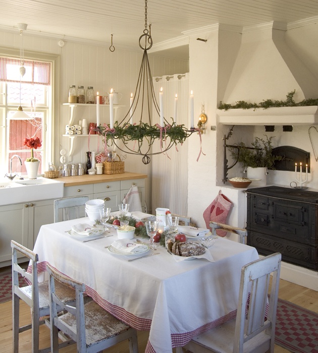decorazioni natalizie in stile nordico cucina