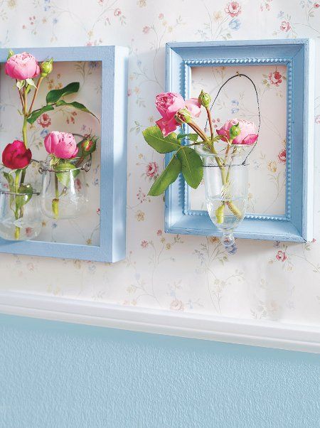 decorare casa con i fiori cornici