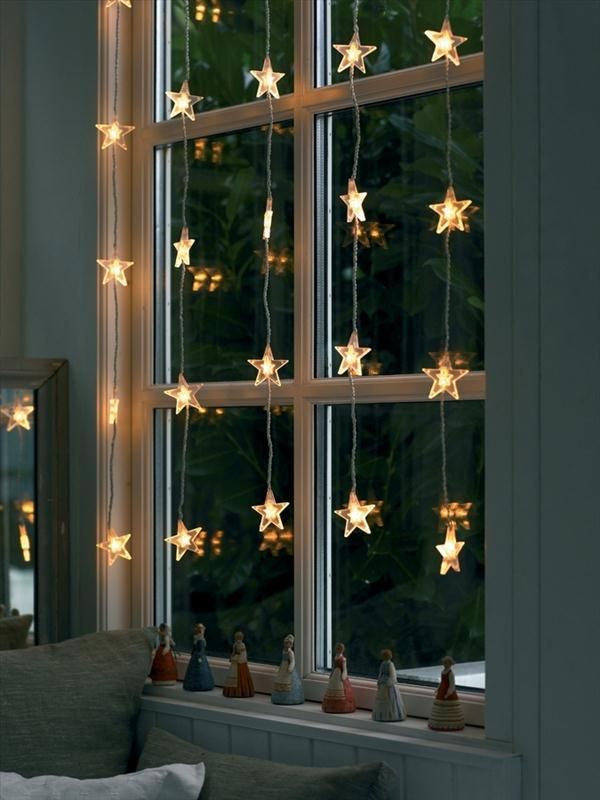 decorazioni natalizie per finestre luci