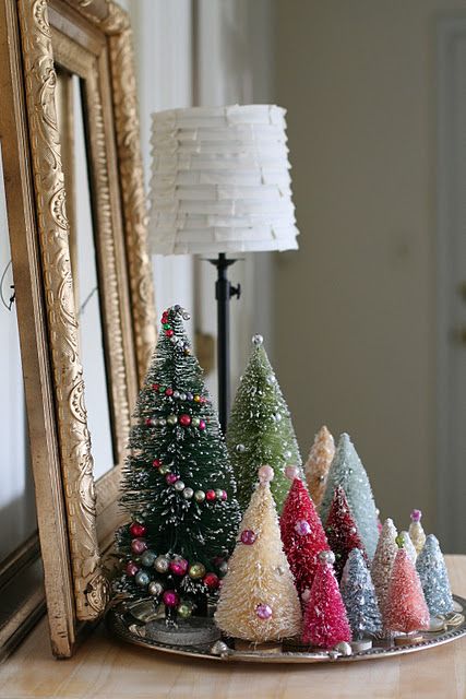 Decorazioni natalizie in stile vintage cornice