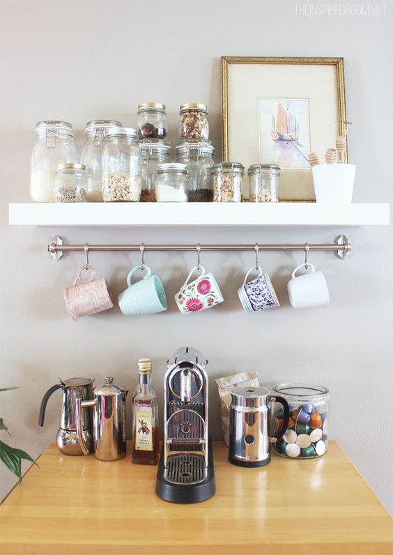 creare un angolo caffè barattoli