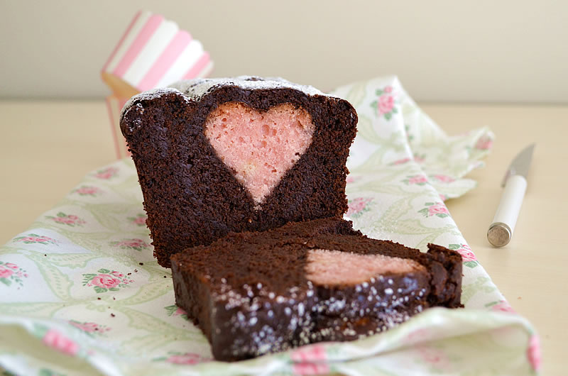 plumcake al cioccolato con cuore ricetta facile