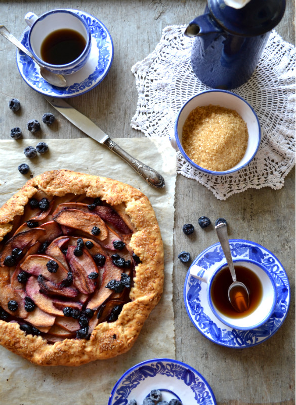 galette di mele e mirtilli