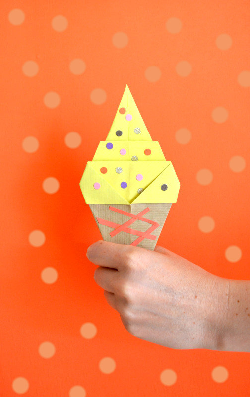 Come Fare Un Cono Gelato Origami Tutorial La Figurina