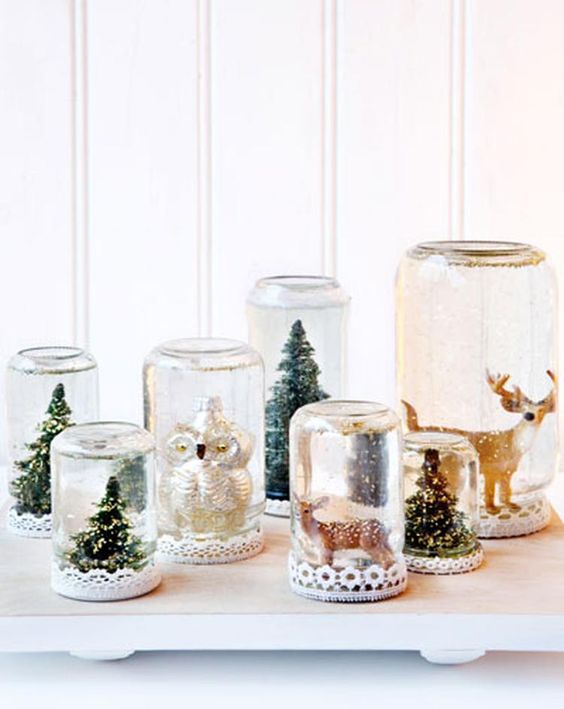 decorazioni natalizie per barattoli di vetro