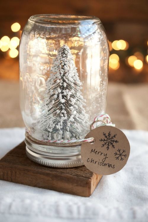 decorazioni natalizie per barattoli di vetro fai da te