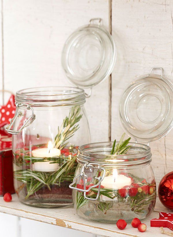decorazioni natalizie per barattoli di vetro stile-nordico