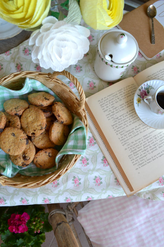 biscotti integrali con gocce di cioccolato