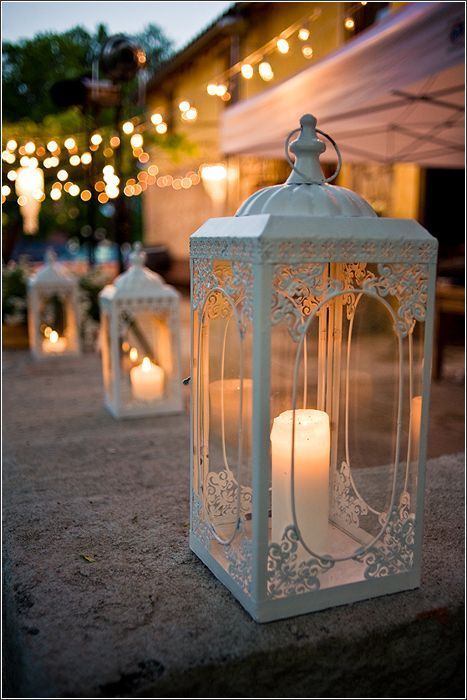 total white party lanterne