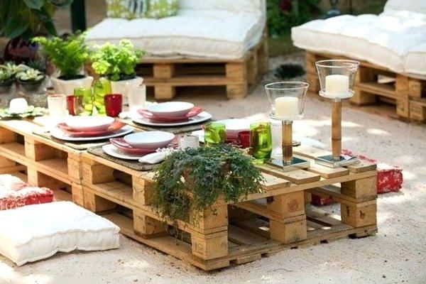 giardino eco sostenibile pallet