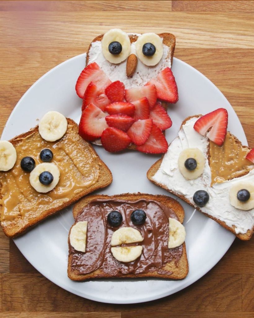 merenda per i bambini animali della foresta