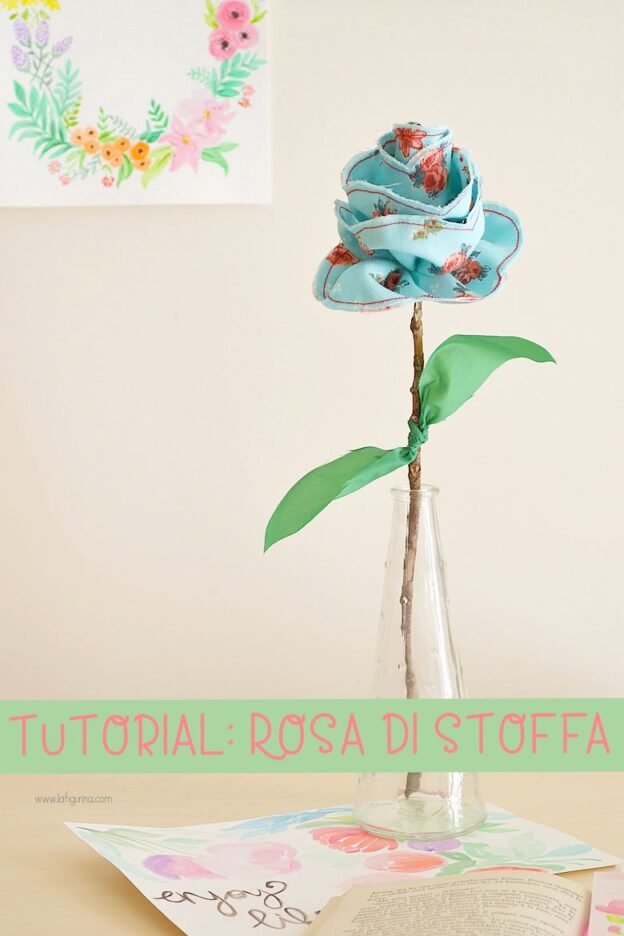 rosa di stoffa idea regalo