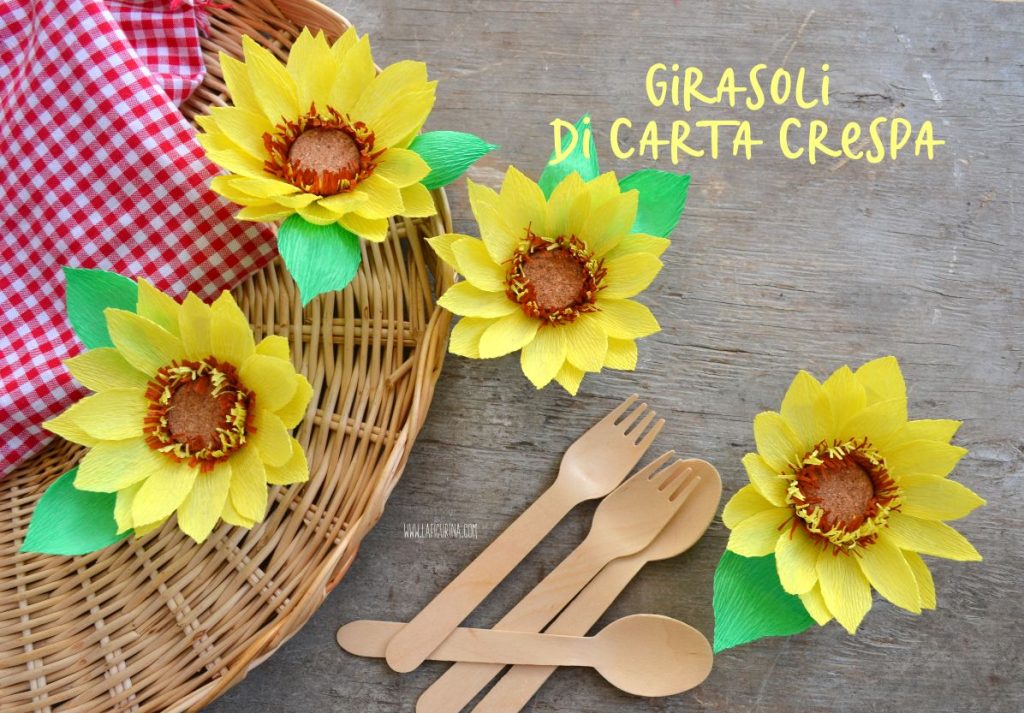 girasoli di carta video tutorial