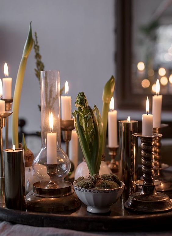 decorare casa con le candele e i bulbi