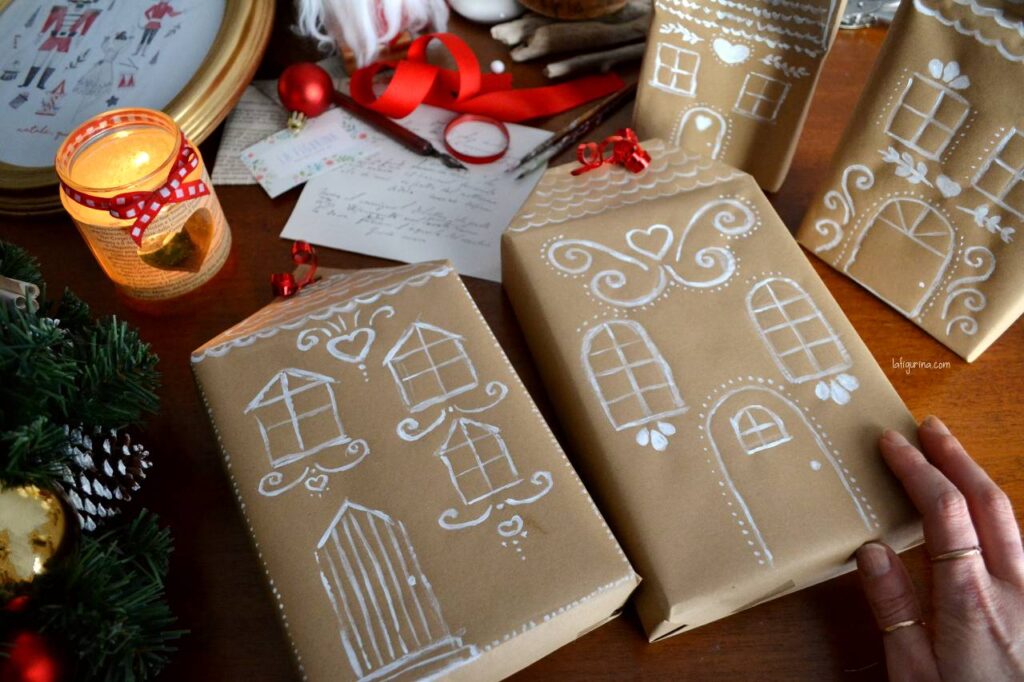 Gingerbread house pacchetti regalo