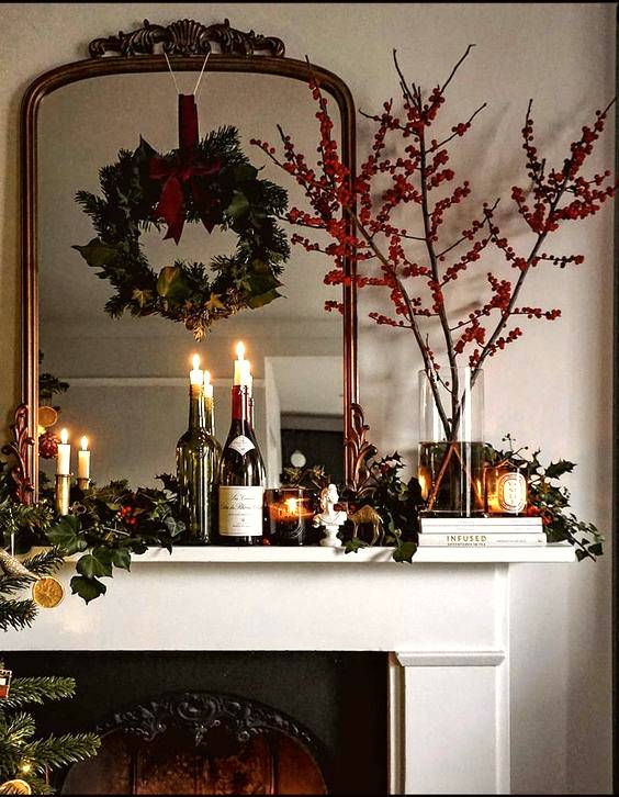 bacche rosse natalizie per decorare casa