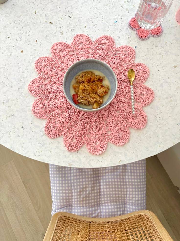 Crochet d’estate tovaglietta da colazione